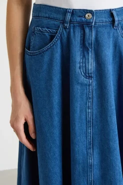 Gonna svasata in jeans - Blu