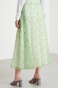 Gonna svasata in organza - Verde