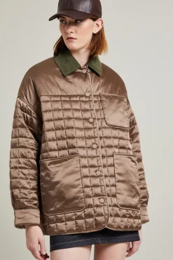 Imbottito trapuntato a camicia - Bronzo Champagne