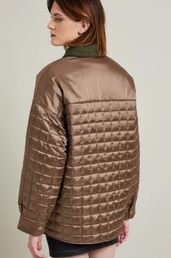 Imbottito trapuntato a camicia - Bronzo Champagne