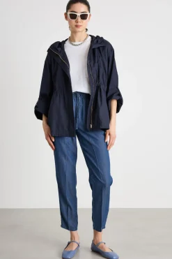 Impermeabile con coulisse - Blu