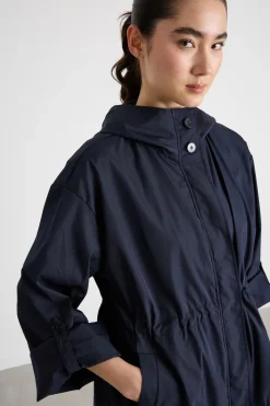 Impermeabile con coulisse - Blu