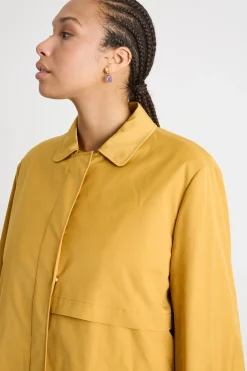 Impermeabile in twill antigoccia - Giallo