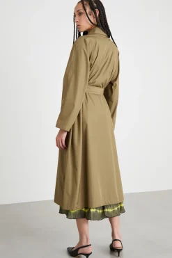Impermeabile in twill tecnico antigoccia - Verde