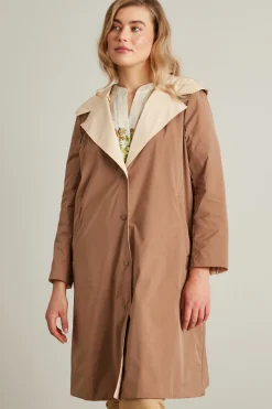 Impermeabile reversibile in tela - Beige Burro