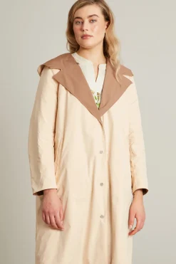 Impermeabile reversibile in tela - Beige Burro