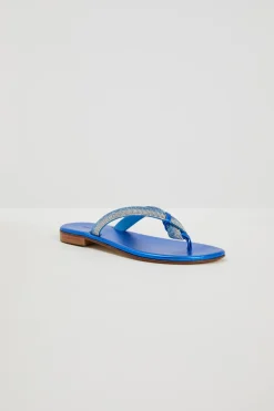 Infradito con micro strass - Bluette