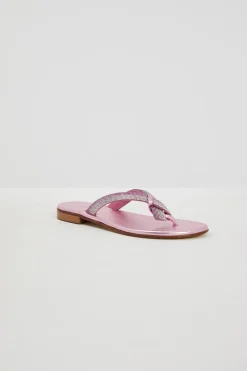 Infradito con micro strass - Fuxia
