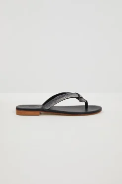 Infradito con micro strass - Nero Argento