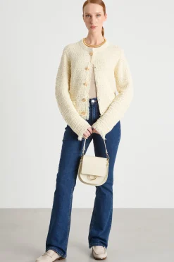 Jeans aderenti con sfondo svasato - Blu