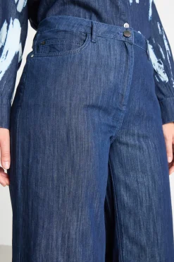 Jeans ampio tie-dye - Blu