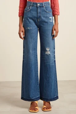 Jeans a zampa - Blu Denim