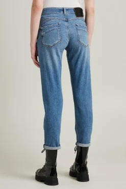 Jeans boyfriend in denim - Azzurro Denim
