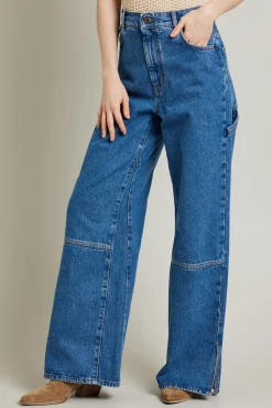 Jeans cinque tasche in denim - Blu Denim