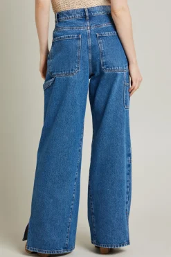 Jeans cinque tasche in denim - Blu Denim