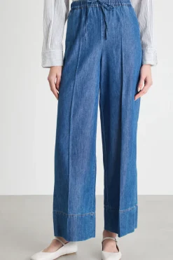 Jeans con coulisse - Blu