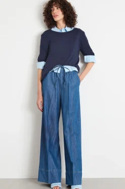 Jeans con coulisse - Blu