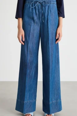 Jeans con coulisse - Blu