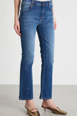 Jeans con fondo svasato - Blu