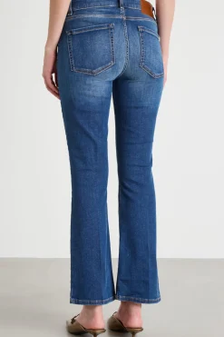 Jeans con fondo svasato - Blu
