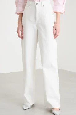 Jeans con gamba larga - Bianco
