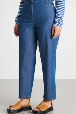 Jeans con inserto elastico in vita - Blu