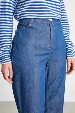 Jeans con inserto elastico in vita - Blu