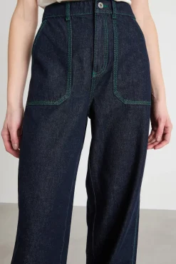 Jeans con maxi tasche - Blu Scuro