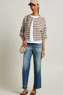 Jeans con orli sfrangiati - Azzurro Denim