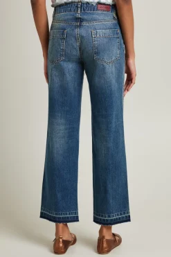 Jeans con orli sfrangiati - Azzurro Denim