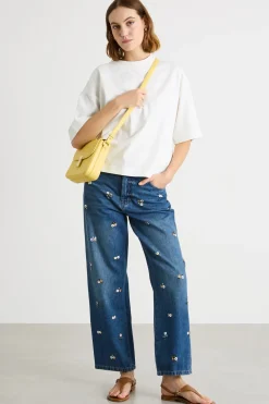 Jeans con paillettes - Blu