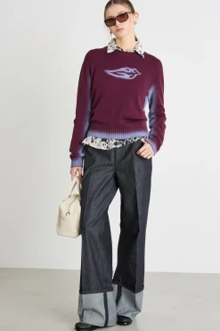 Jeans con risvolto - Blu