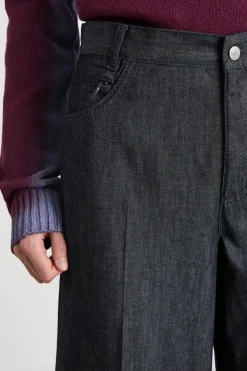 Jeans con risvolto - Blu