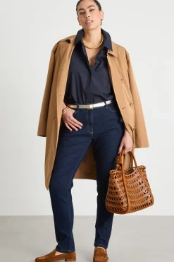 Jeans con spacchi laterali - Blu