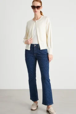 Jeans con strass - Blu
