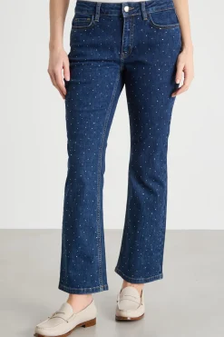 Jeans con strass - Blu