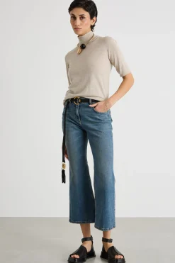 Jeans crop - Blu