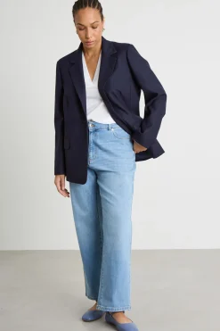 Jeans crop dritto - Azzurro