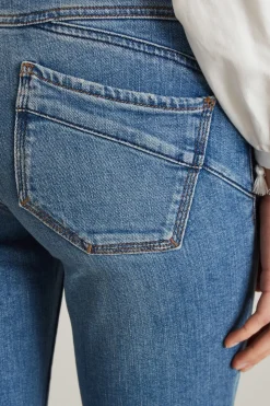 Jeans cropped in denim - Azzurro Denim