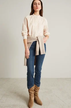 Jeans cropped in denim - Blu Denim
