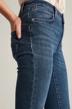 Jeans cropped in denim - Blu Denim