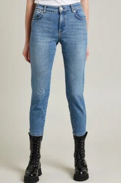 Jeans cropped skinny - Azzurro Denim