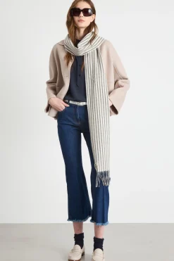 Jeans crop sfrangiati - Blu