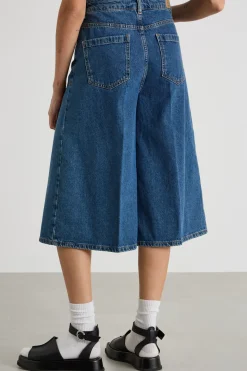 Jeans culotte svasato - Blu
