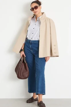 Jeans dritti con fondo svasato - Blu
