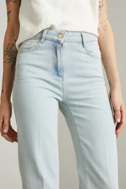 Jeans dritti in denim - Azzurro Chiaro Denim