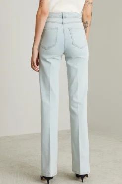 Jeans dritti in denim - Azzurro Chiaro Denim