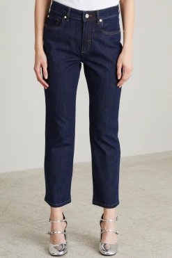 Jeans dritti in denim - Blu