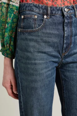 Jeans dritti in denim - Blu Denim