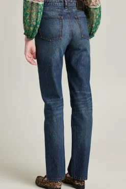 Jeans dritti in denim - Blu Denim